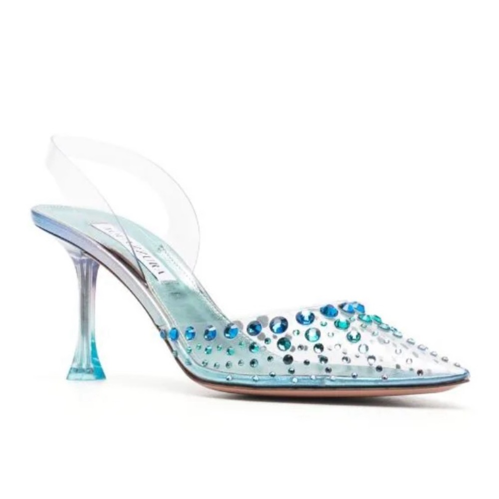Aquazzura Starburst 75mm slingback pumps NWOB